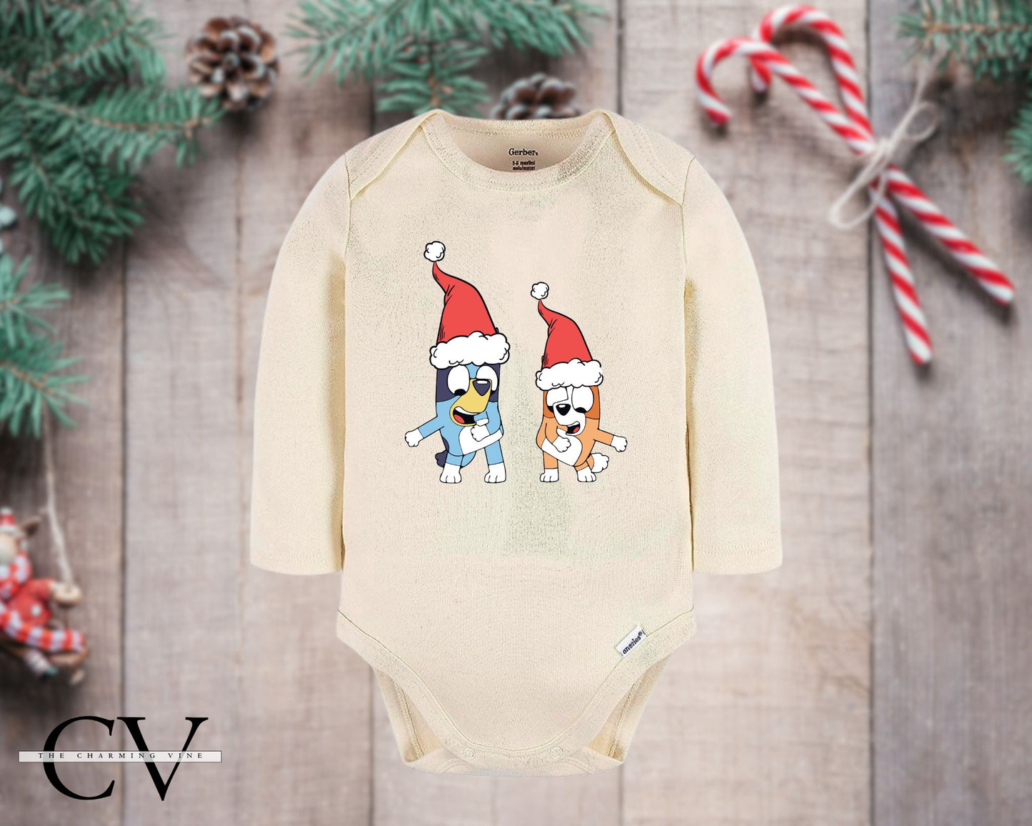 Bluey & Bingo Christmas Baby Onesie
