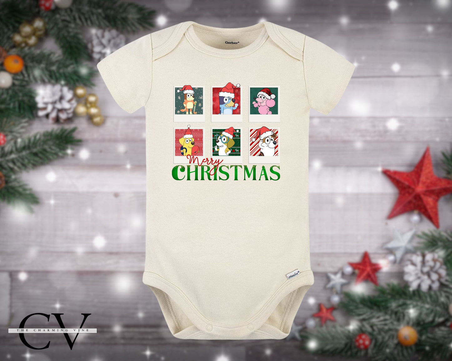 Bluey & Friends Christmas Baby Onesie