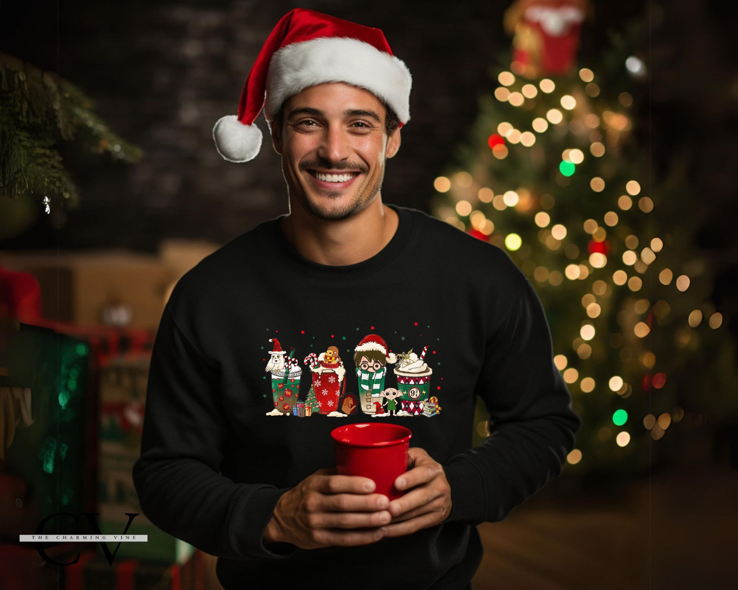 Wizard House Mugs Christmas Sweater