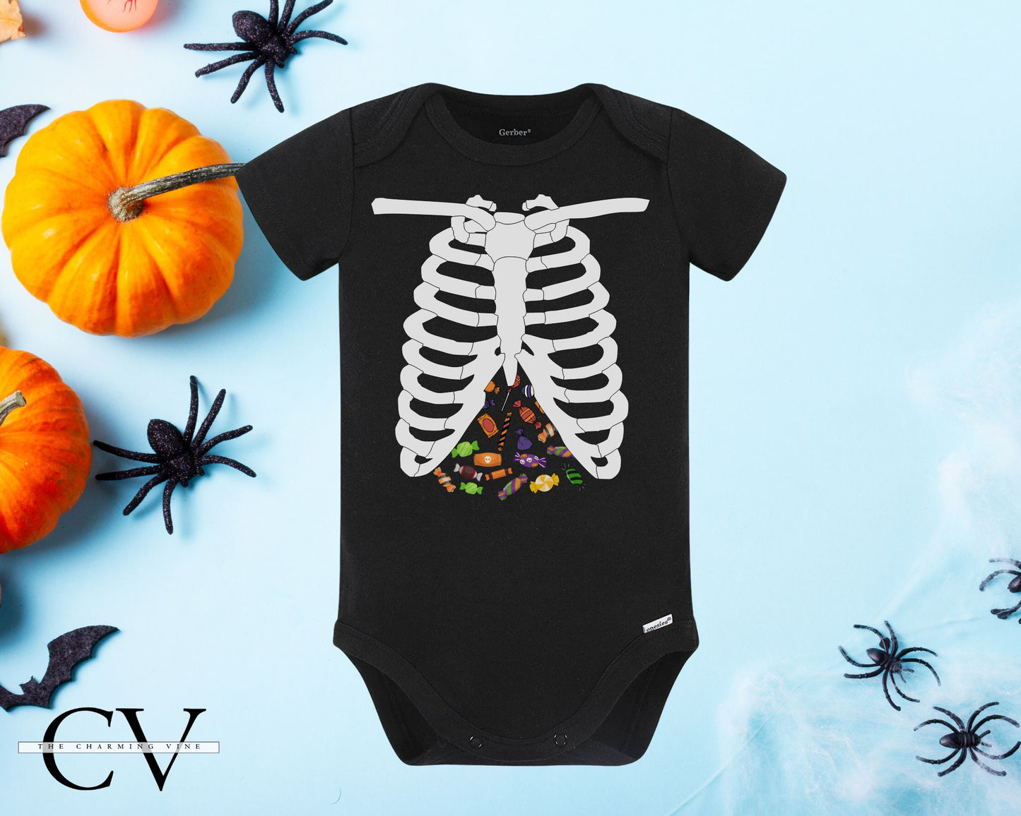 Candy Skeleton Baby Bodysuit