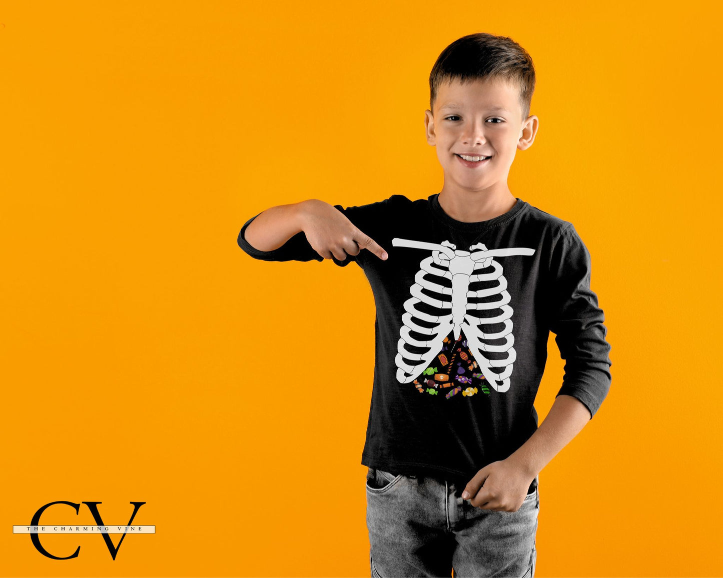 Candy Skeleton Kids Shirt