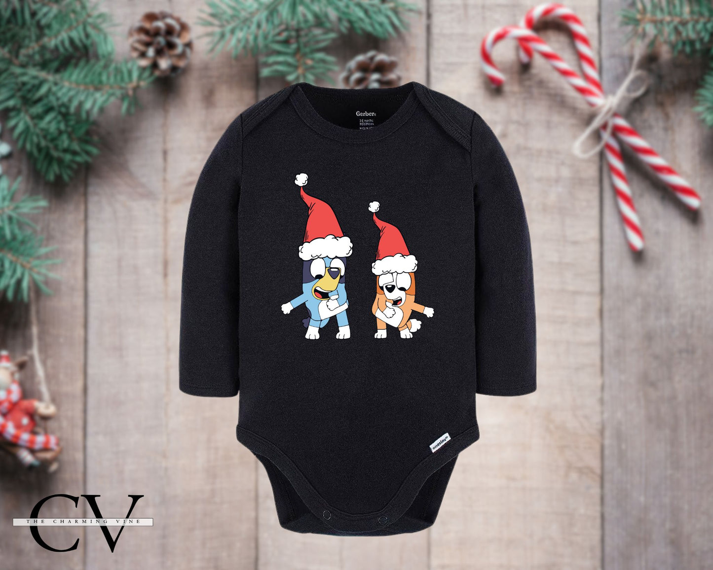 Bluey & Bingo Christmas Baby Onesie