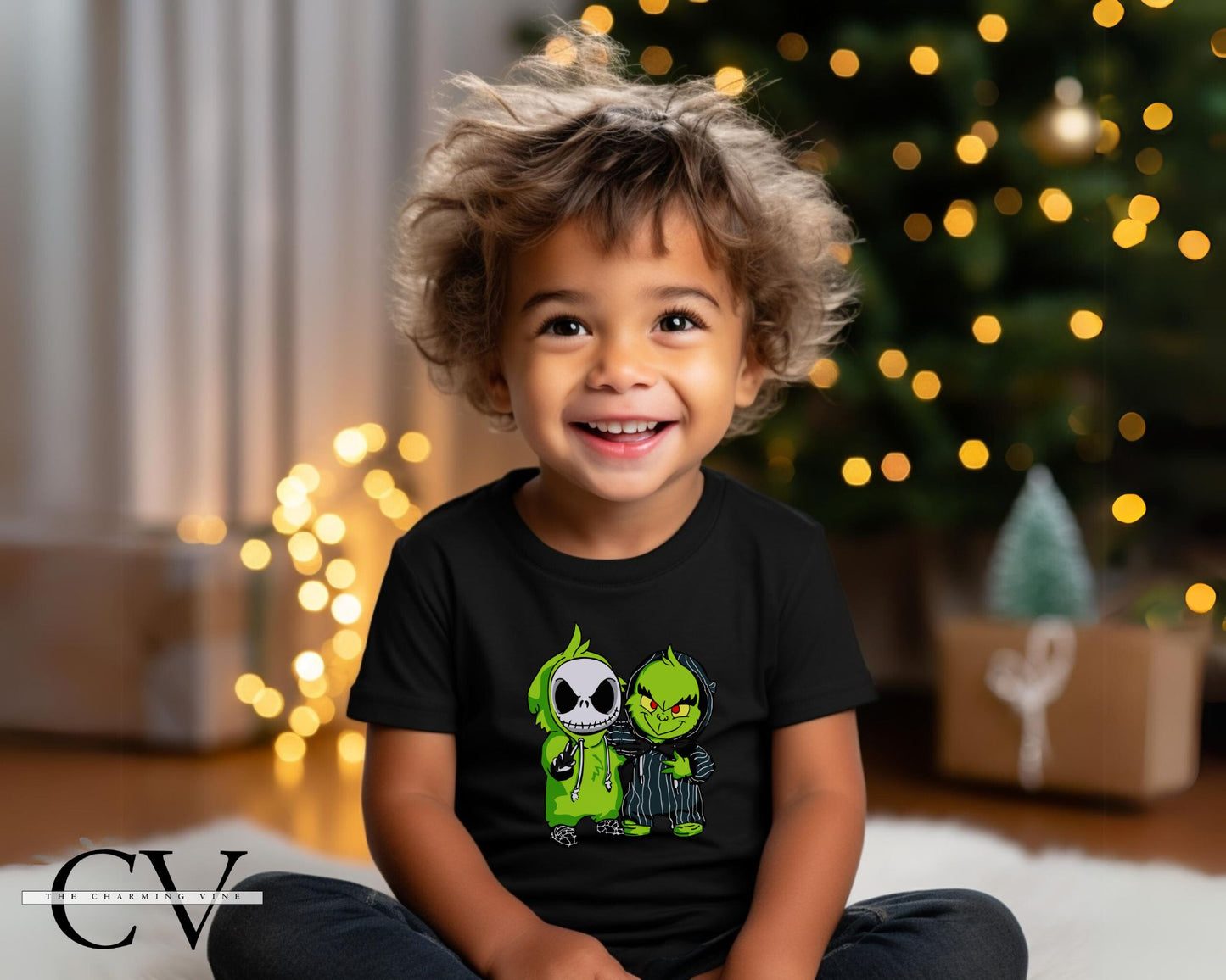 Jack & Grinch Best Friends Christmas Kids Shirt