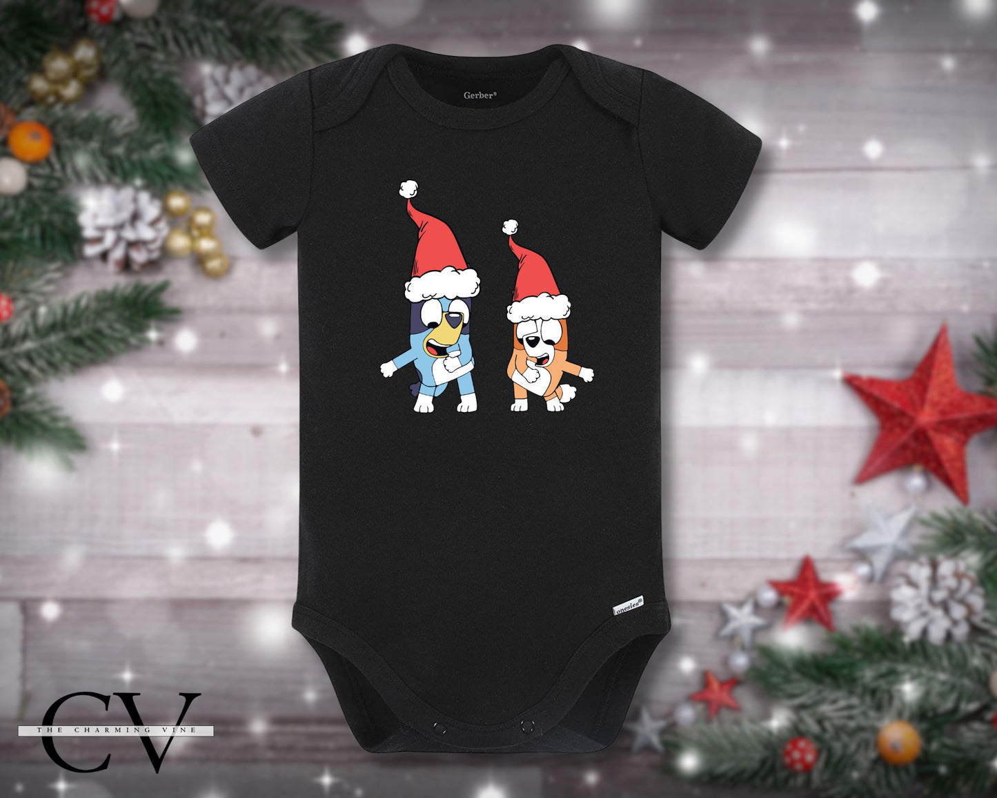 Bluey & Bingo Christmas Baby Onesie