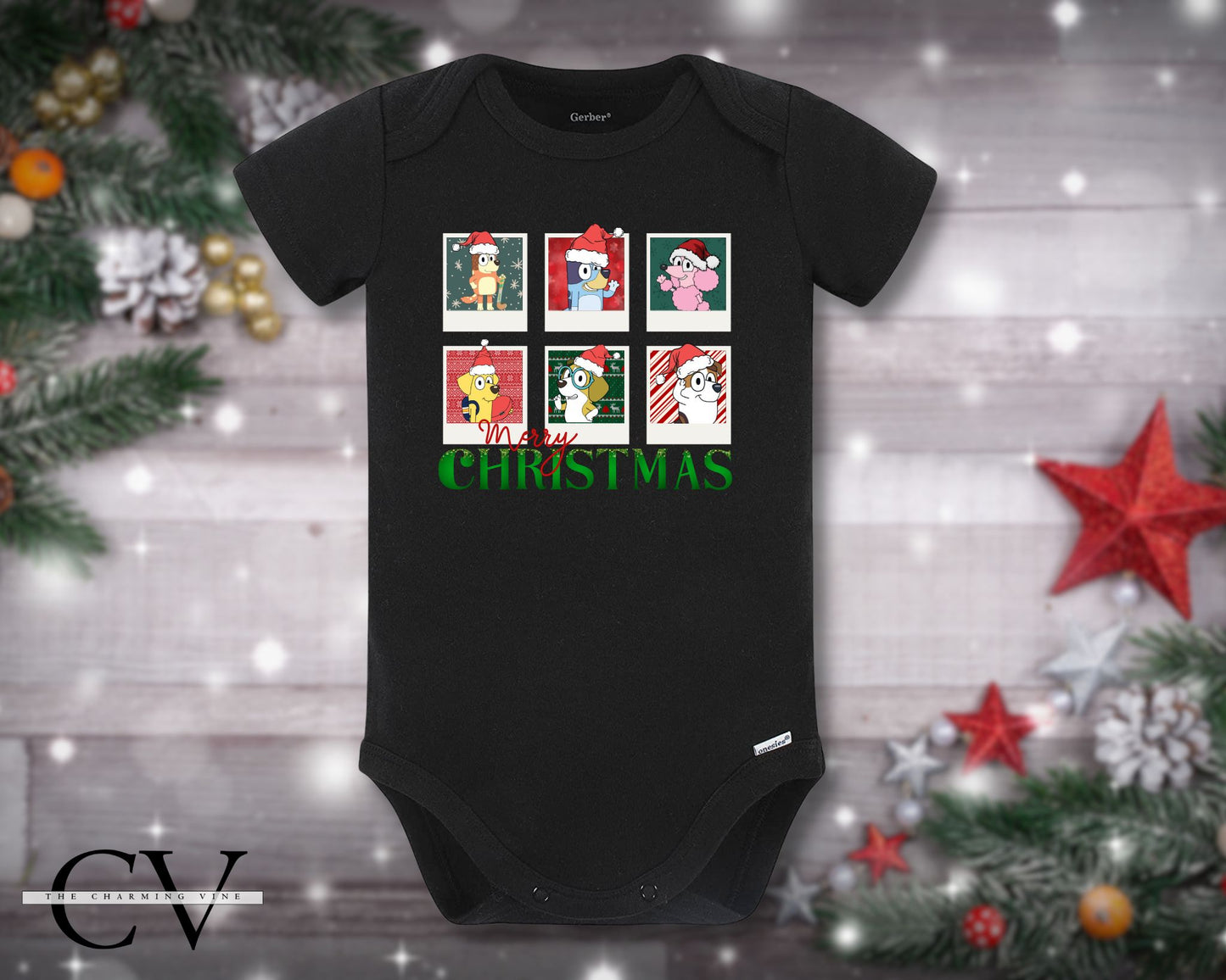 Bluey & Friends Christmas Baby Onesie