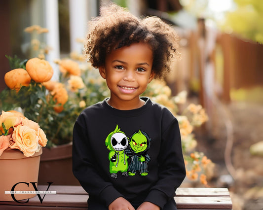 Jack & Grinch Best Friends Kids Sweater