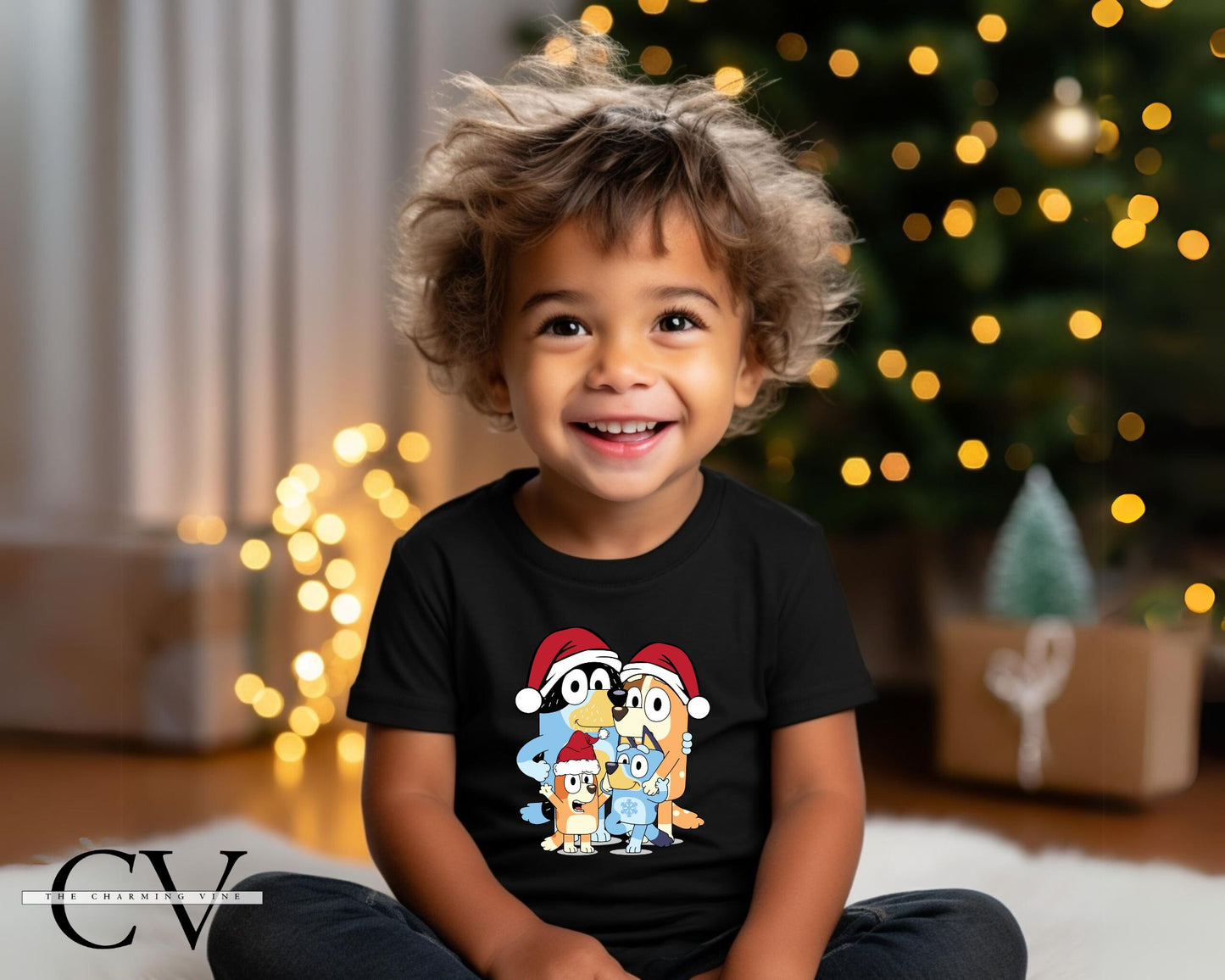 Bluey Family Christmas Kids Shirt