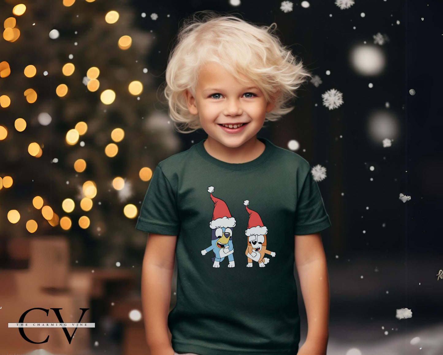 Bluey & Bingo Christmas Kids Shirt
