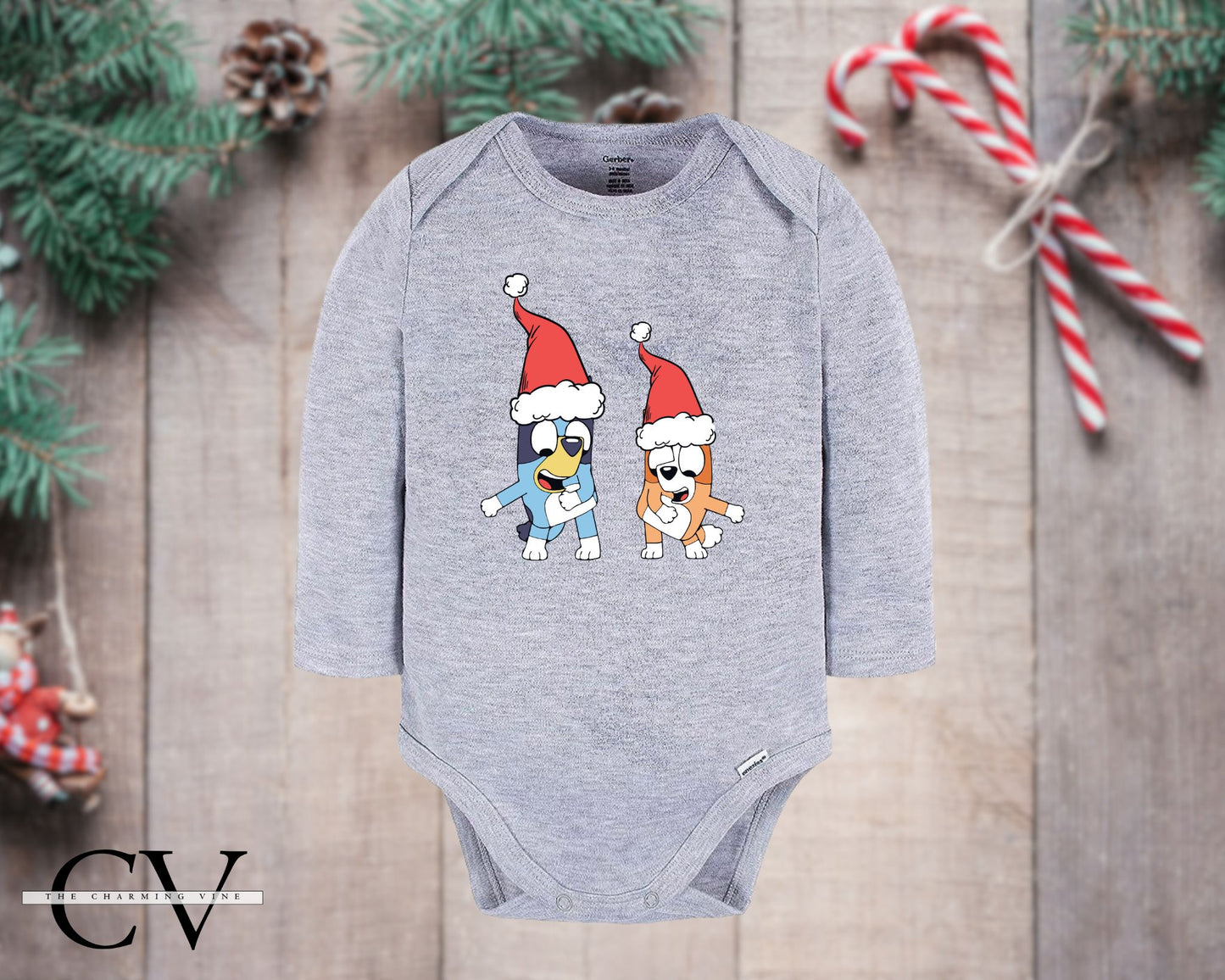 Bluey & Bingo Christmas Baby Onesie