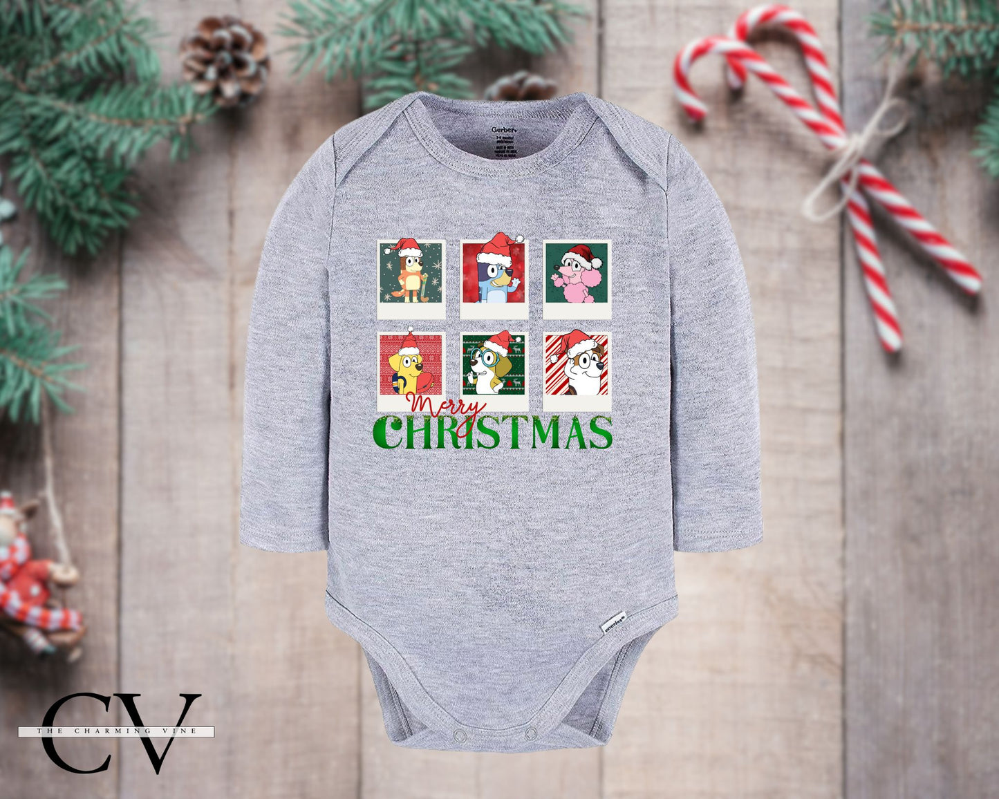 Bluey & Friends Christmas Baby Onesie