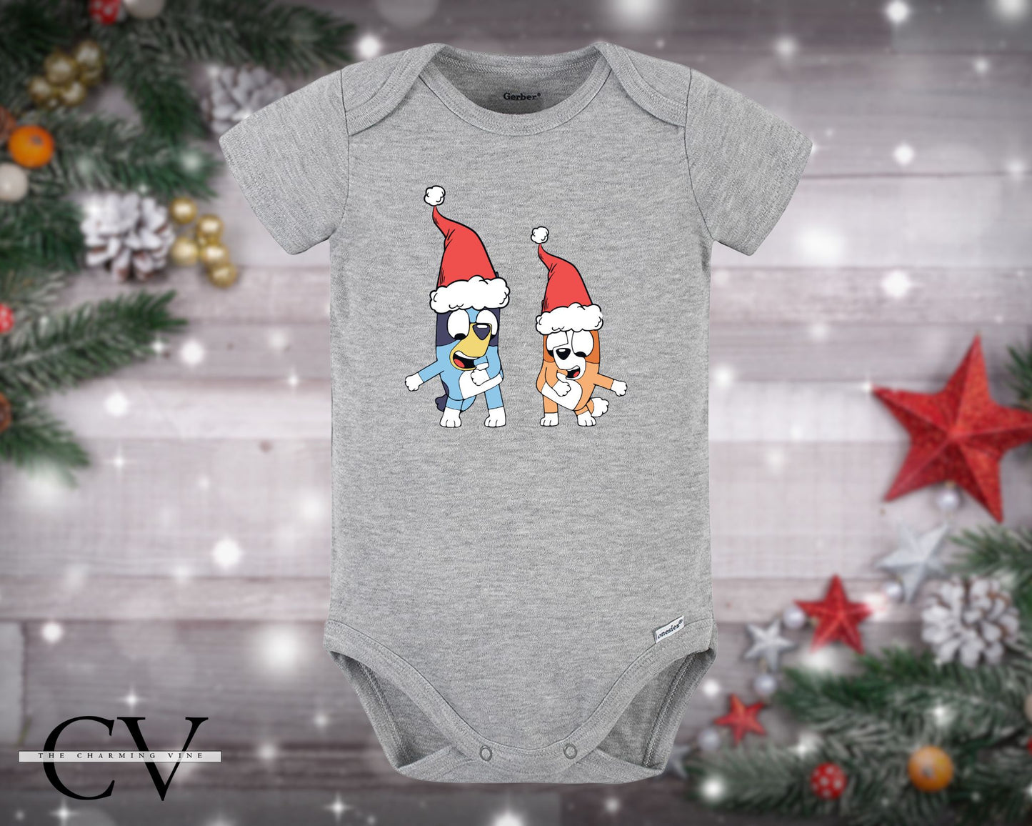 Bluey & Bingo Christmas Baby Onesie