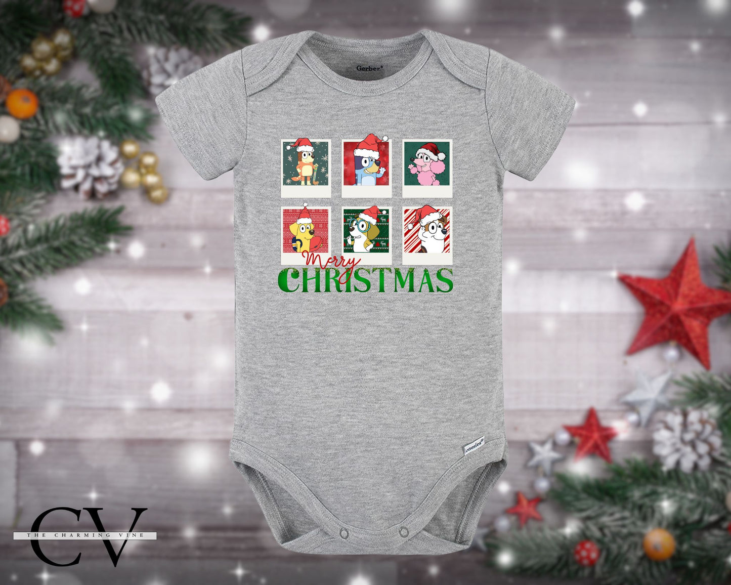 Bluey & Friends Christmas Baby Onesie