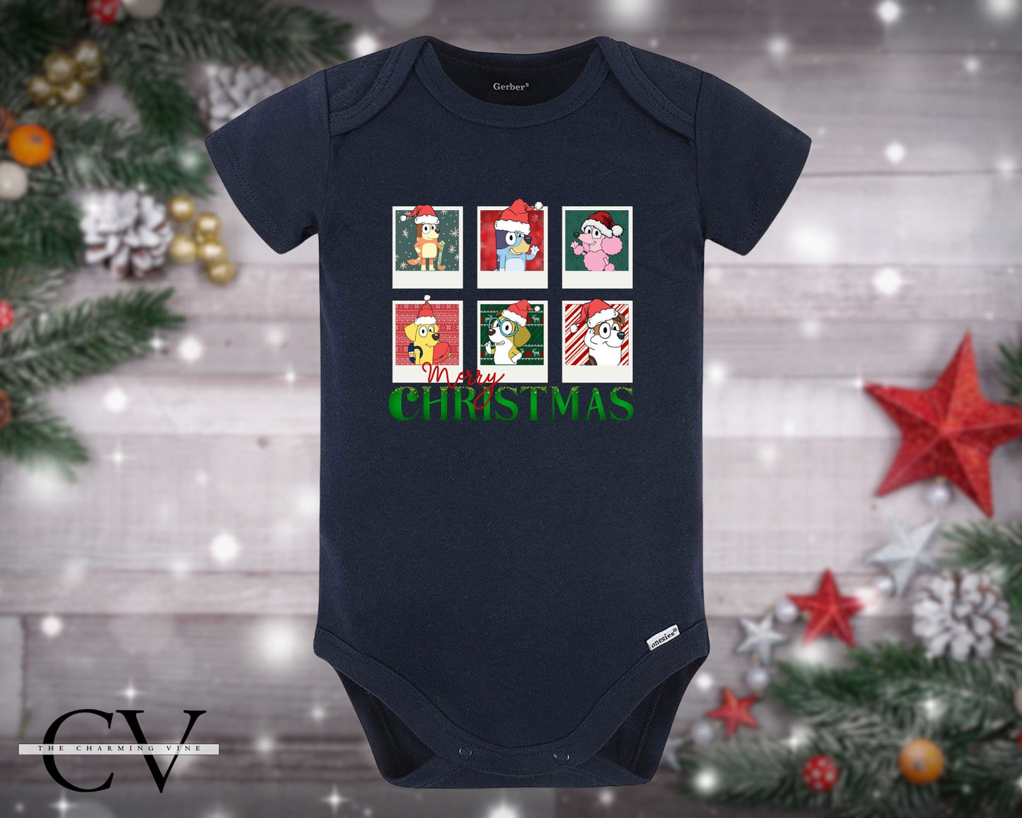 Bluey & Friends Christmas Baby Onesie