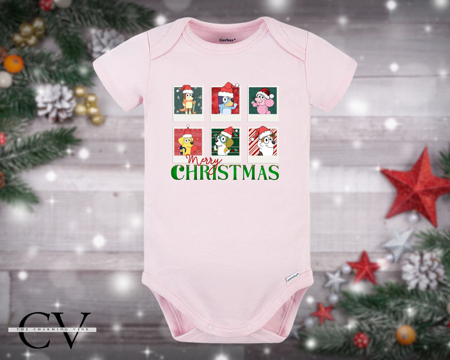 Bluey & Friends Christmas Baby Onesie
