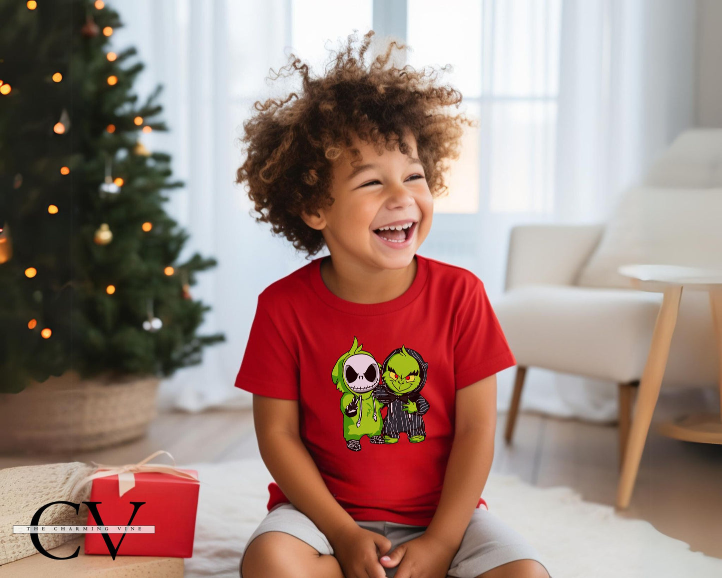 Jack & Grinch Best Friends Christmas Kids Shirt