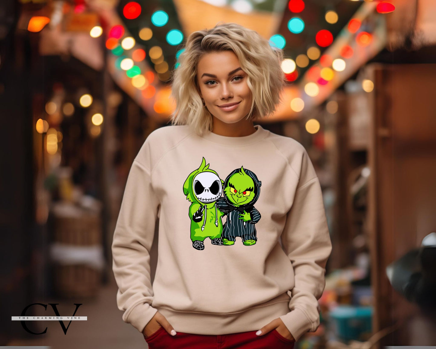 Jack & Grinch Best Friends Christmas Sweater
