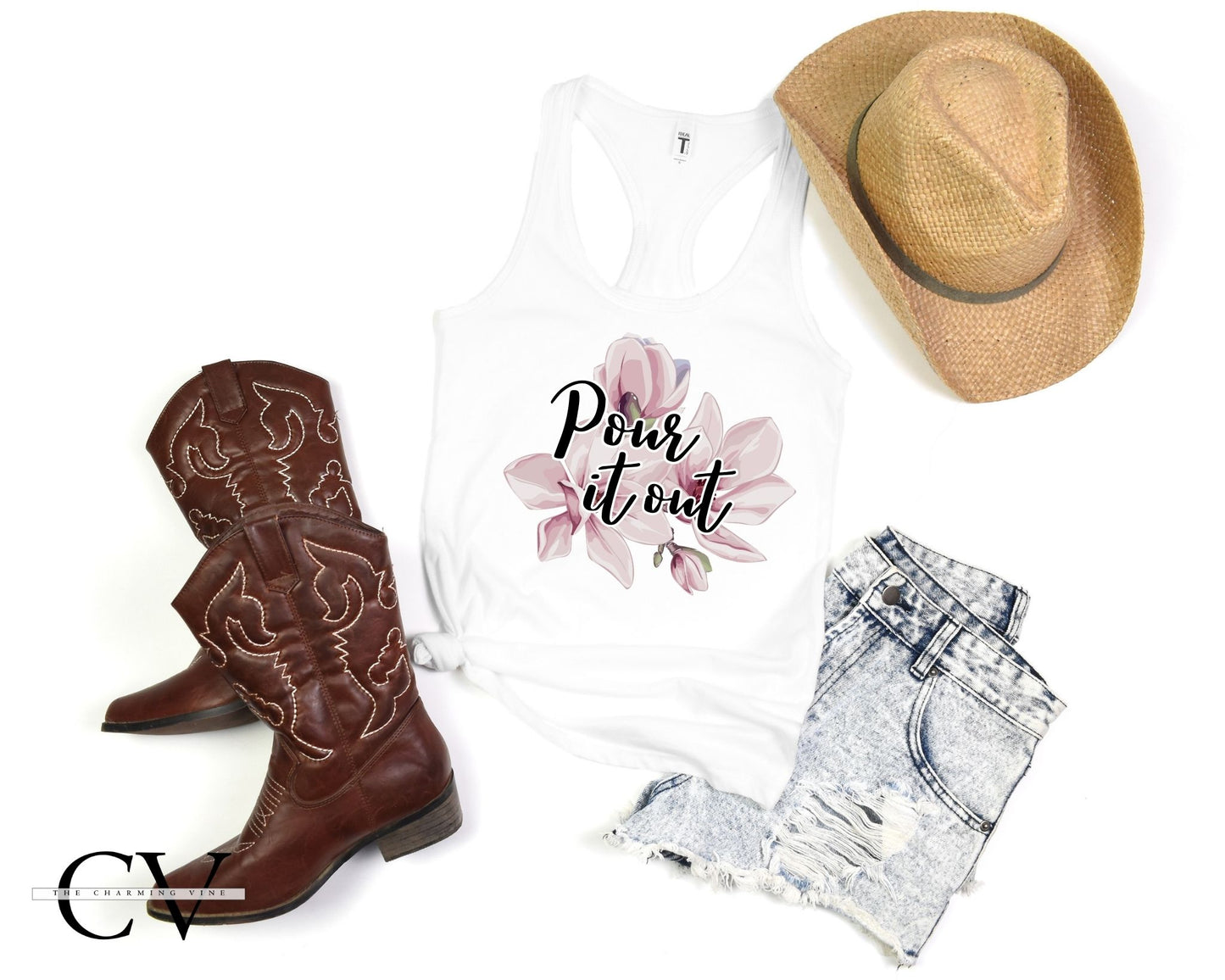 Pour It Out - Sweet Magnolias Tank