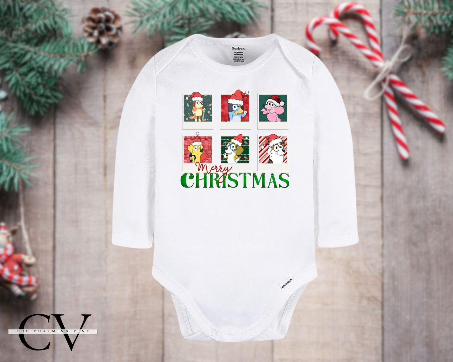 Bluey & Friends Christmas Baby Onesie