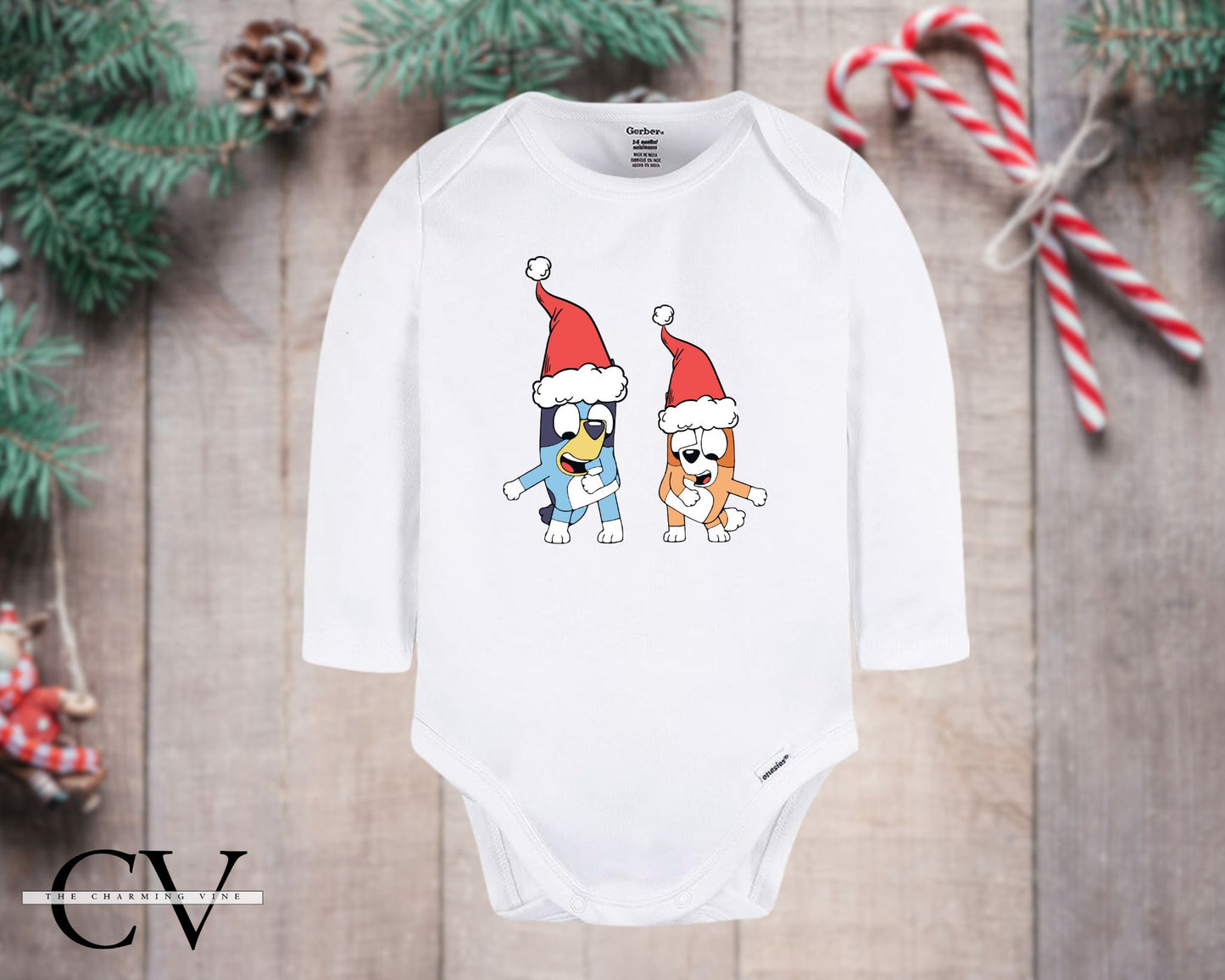 Bluey & Bingo Christmas Baby Onesie