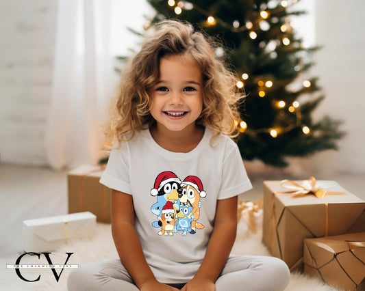 Bluey Family Christmas Kids Shirt