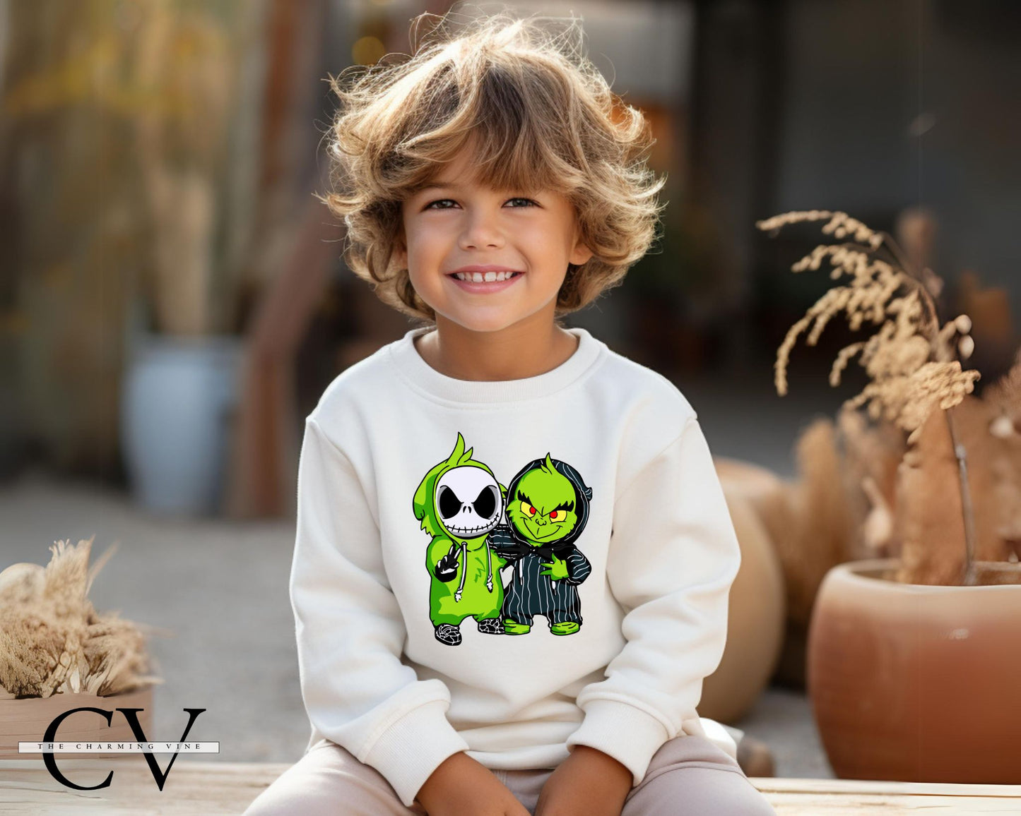 Jack & Grinch Best Friends Kids Sweater