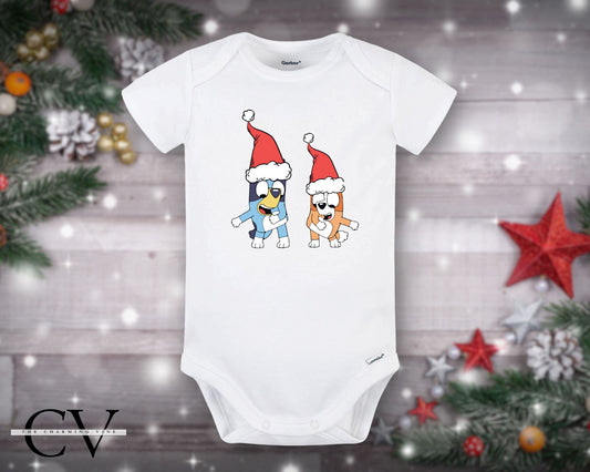 Bluey & Bingo Christmas Baby Onesie