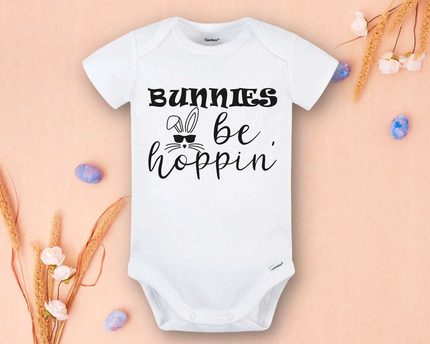 Bunnies Be Hoppin' Baby Onesie