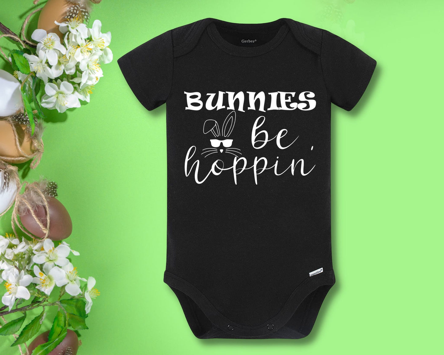 Bunnies Be Hoppin' Baby Onesie